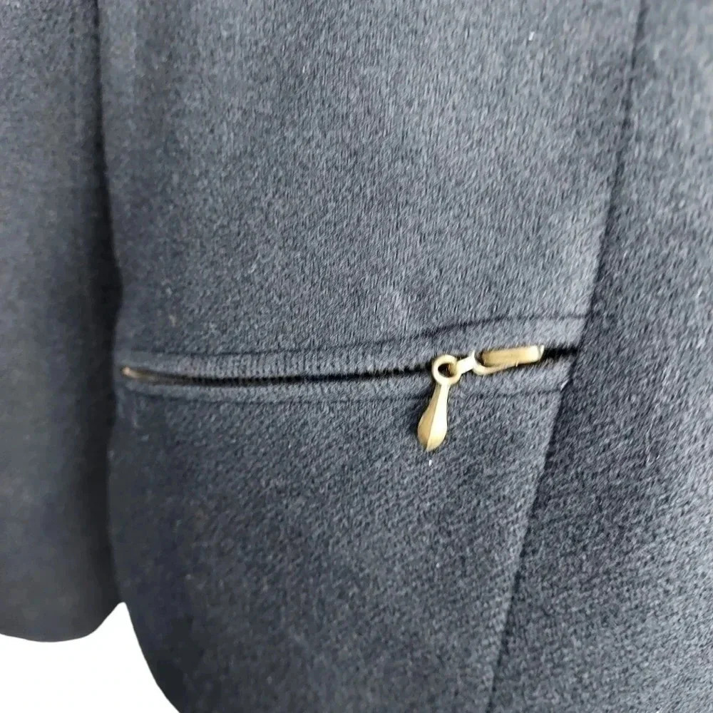 Dumas Womens Blazer 100% Pure Wool Zipper Closure Size 8 - Picture 7 of 14